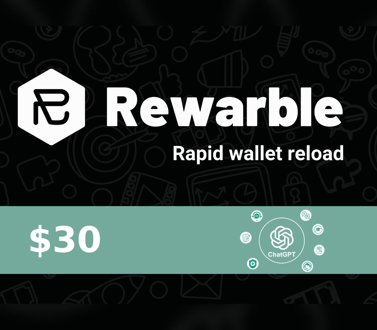Rewarble ChatGPT 30 USD Gift Card