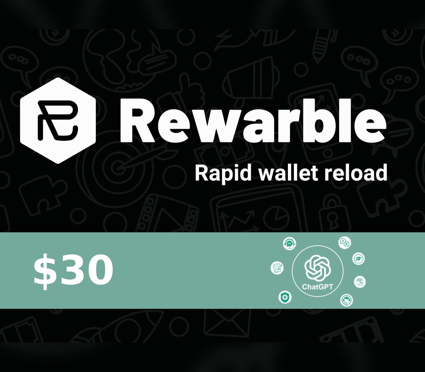 Rewarble ChatGPT 30 USD Gift Card
