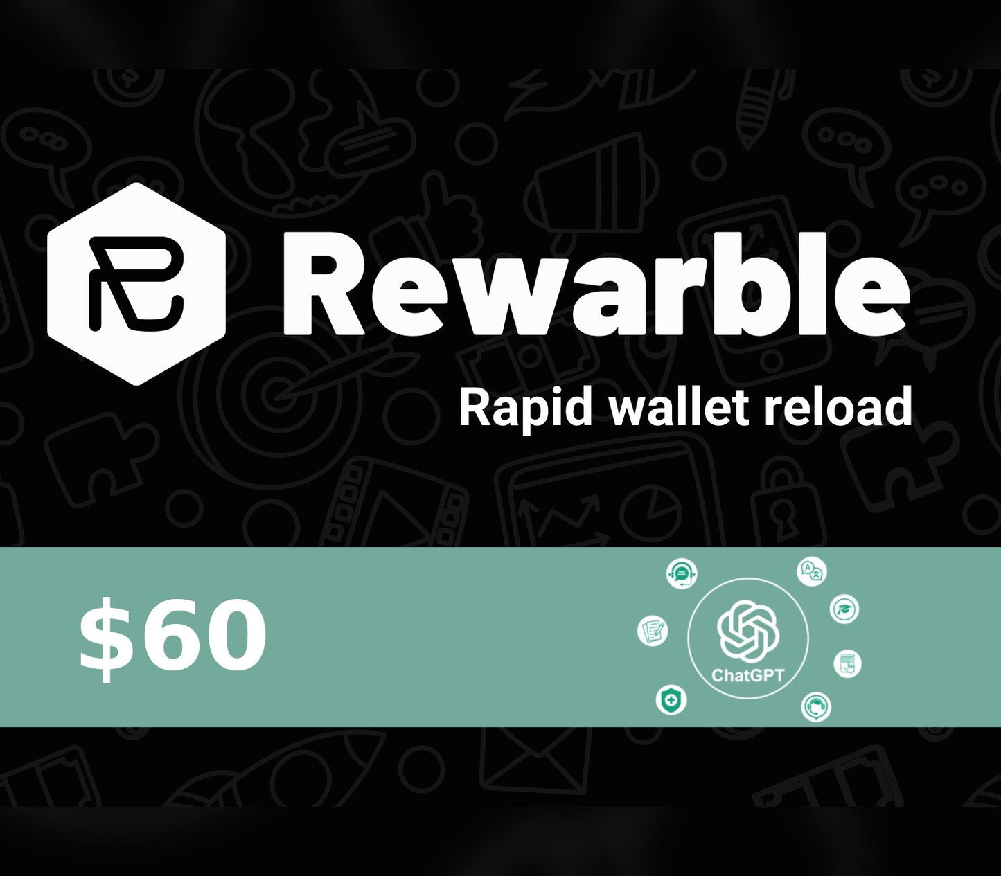 Rewarble ChatGPT 60 USD Gift Card