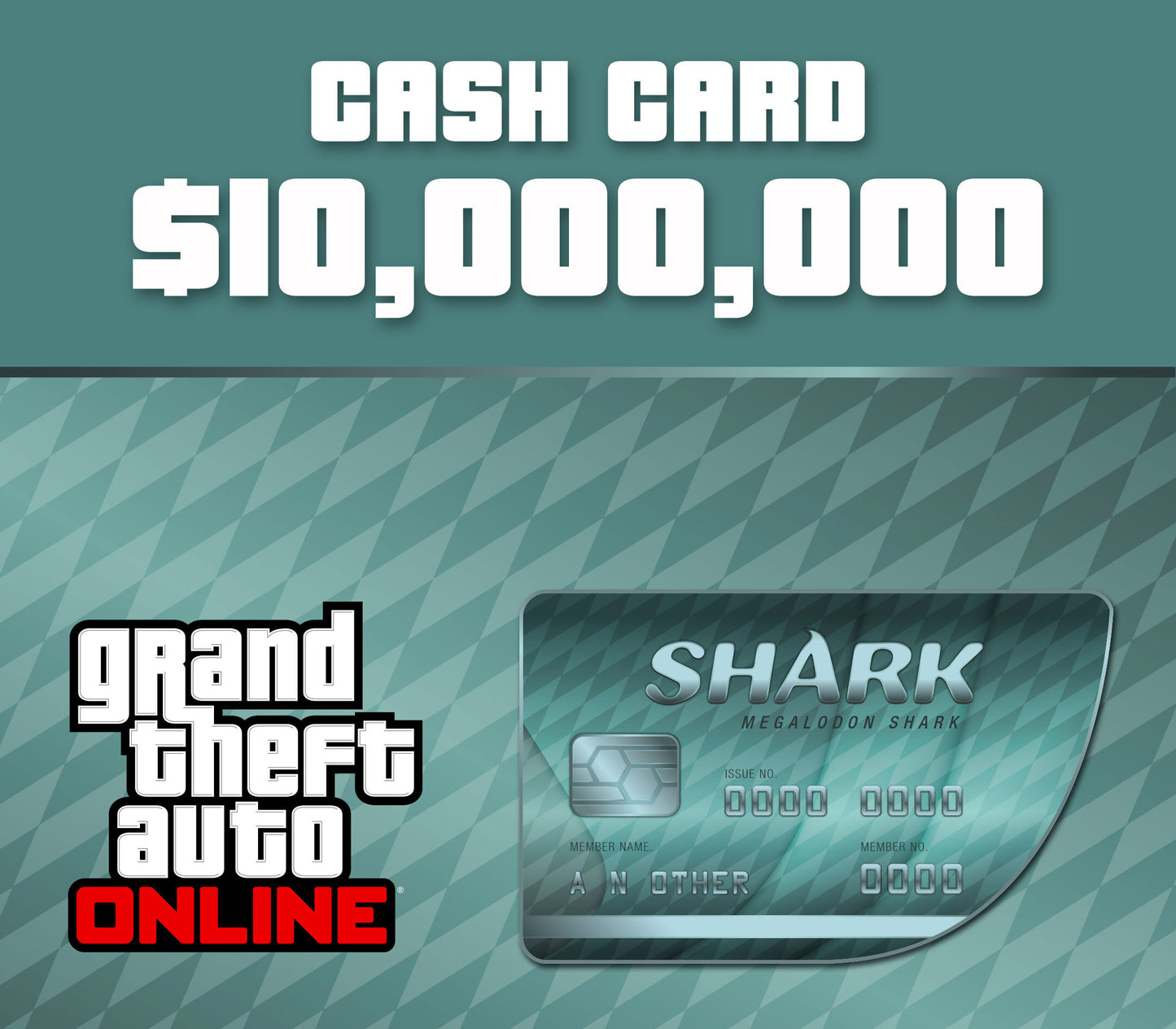Grand Theft Auto Online - $10,000,000 Megalodon Shark Cash Card