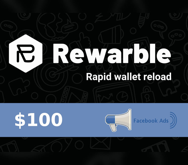Rewarble Facebook Ads 100 USD Gift Card