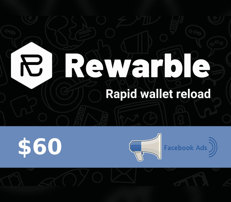 Rewarble Facebook Ads 60 USD Gift Card